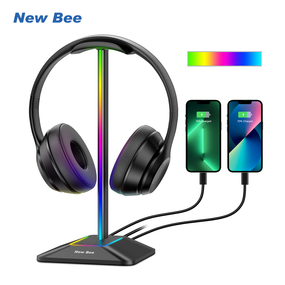 Gaming Accessories Sale - Nieuwe Bee Z8 RGB-hoofdtelefoonstandaardhouder met 2