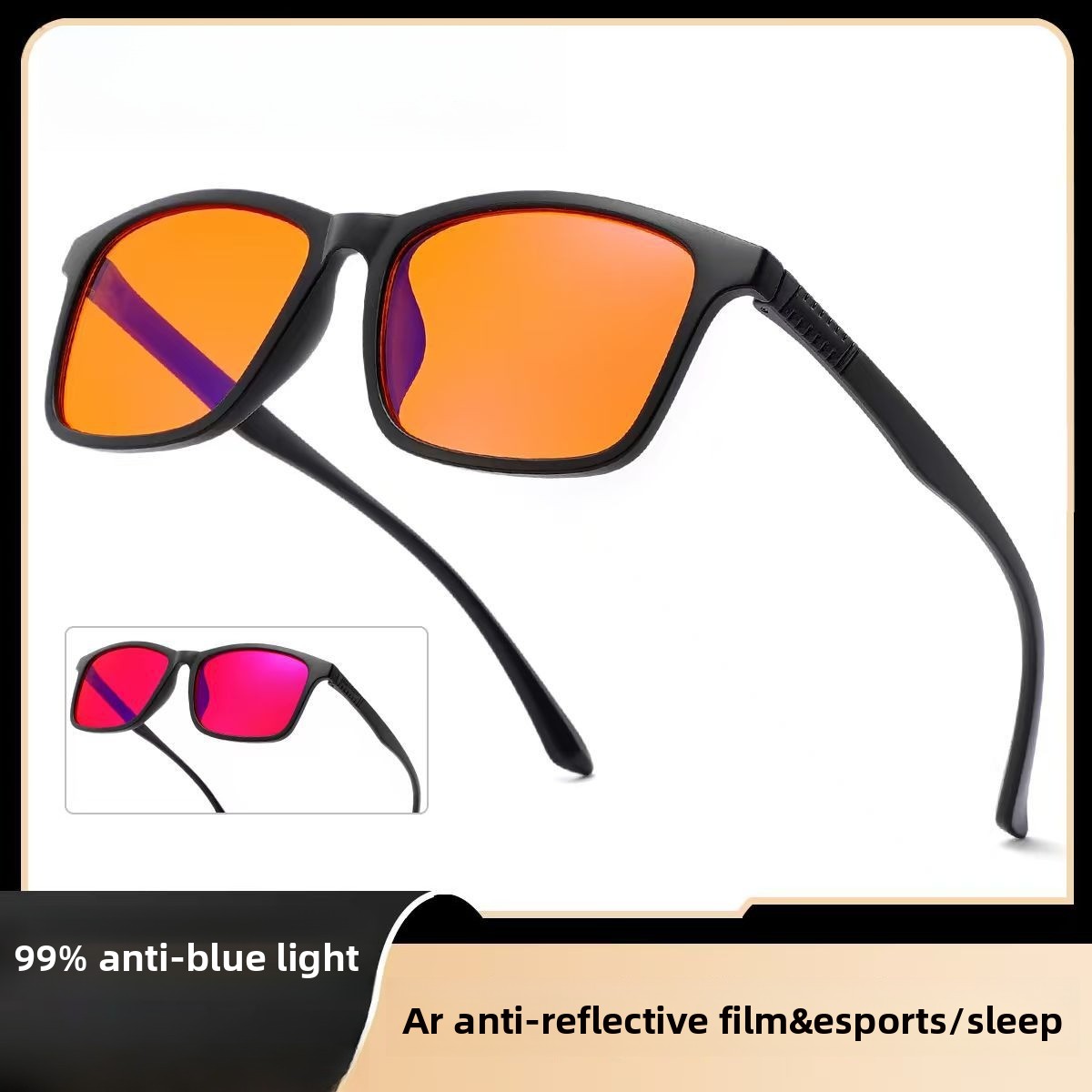 Gaming Glasses Tinted - Anti-oogspanningsbescherming voor computerschermen en gamingbrillen Anti-blauwlichtbril