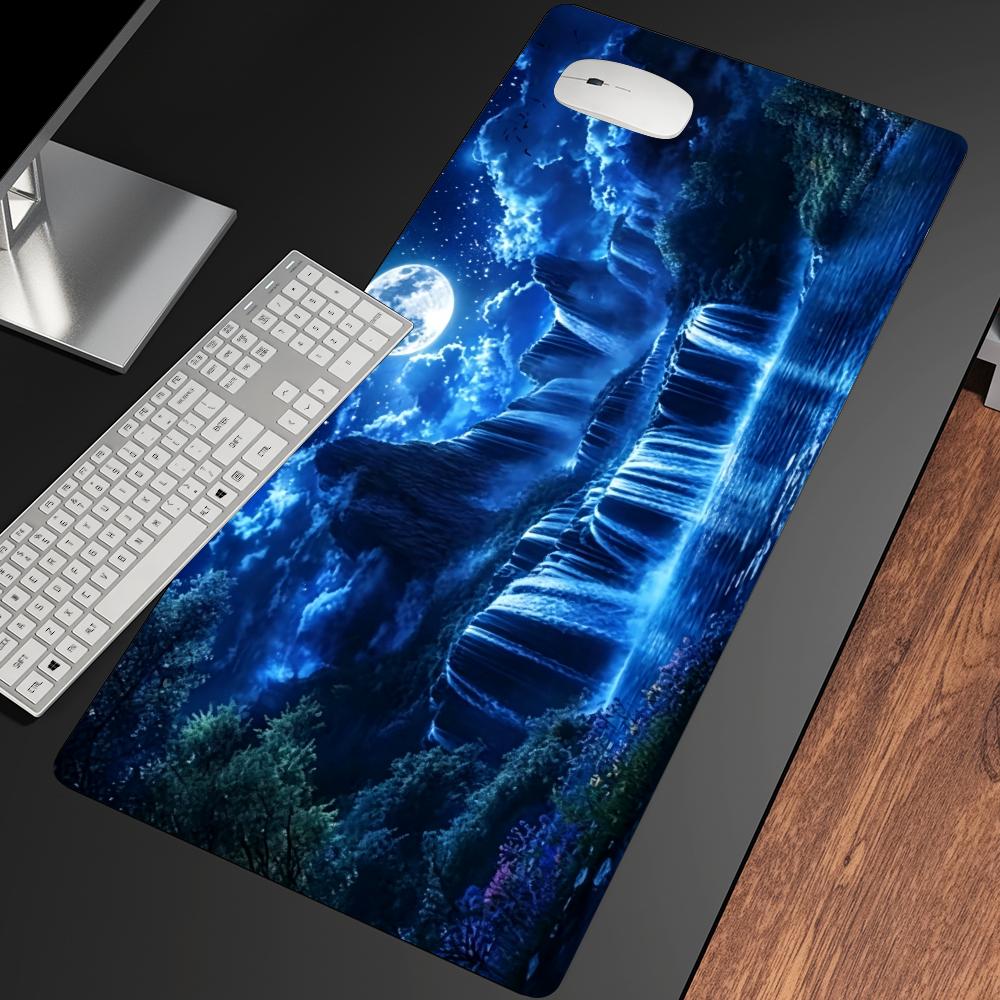 Gaming Accessories Organizer - Maanverlichte waterval Landschap Pc Gaming Accessoires