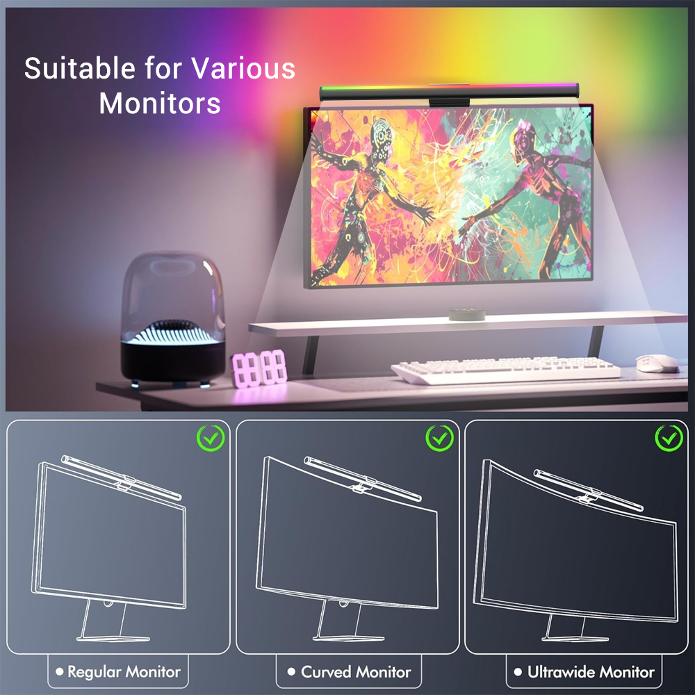 Schermhanglamp Monitorlichtbal - Gaming Accessories Wall Mount recensie en prijs