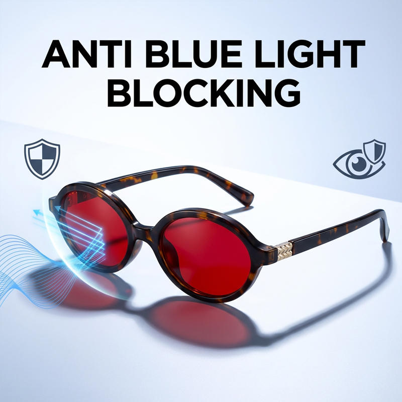 Anti-blauwlicht ovale bril voo - Gaming Glasses Tinted recensie en prijs