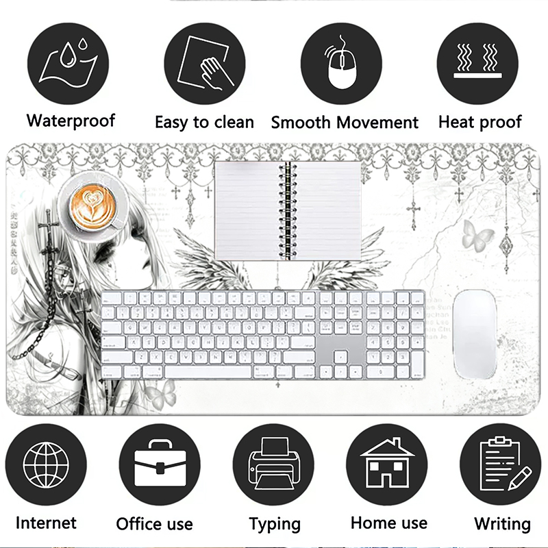 Leren muismat Zwart Wit Anime  - Gaming Accessories For Pc recensie en prijs